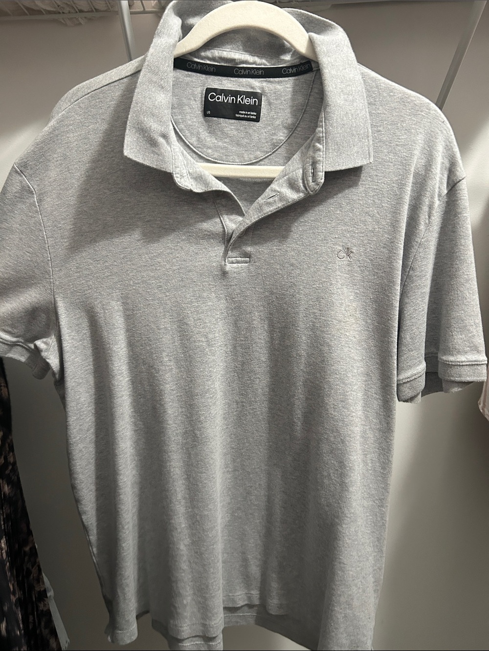 Calvin Klein Light Gray Short-Sleeve Polo